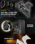 Antec (LS)Antec Adjustable Vertical PCI Bracket and PCI-E 4.0 Cable Kit (200mm) White. Universal. Premium Gold Plated + RTX 4