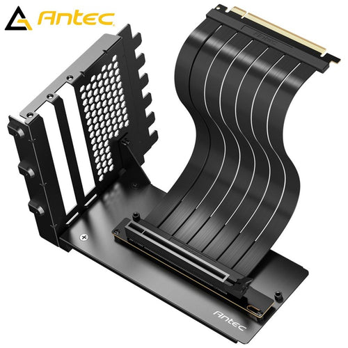 Antec Antec AT-RCVB-BK200-PCIE5 RTX50 PCI-E 5.0 Riser Cable Vertical Bracket Kit - Black, 200mm, 64GB/s, 32GT/s, supports RTX