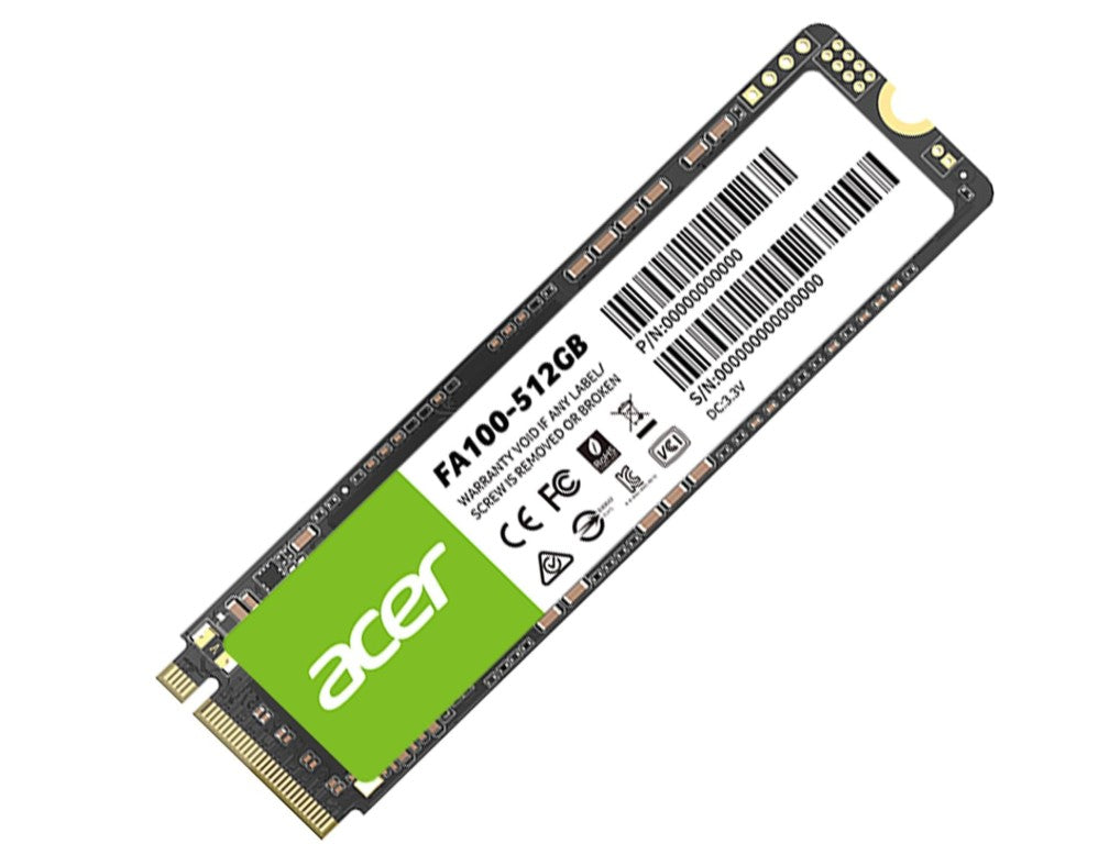 BIWIN ACER FA100-512GB M.2 NVMe PCIe Gen 3*4 Read speed 3300MB/ sWrite Speed 2200MB/s  BL.9BWWA.119 - 5 Year Warranty