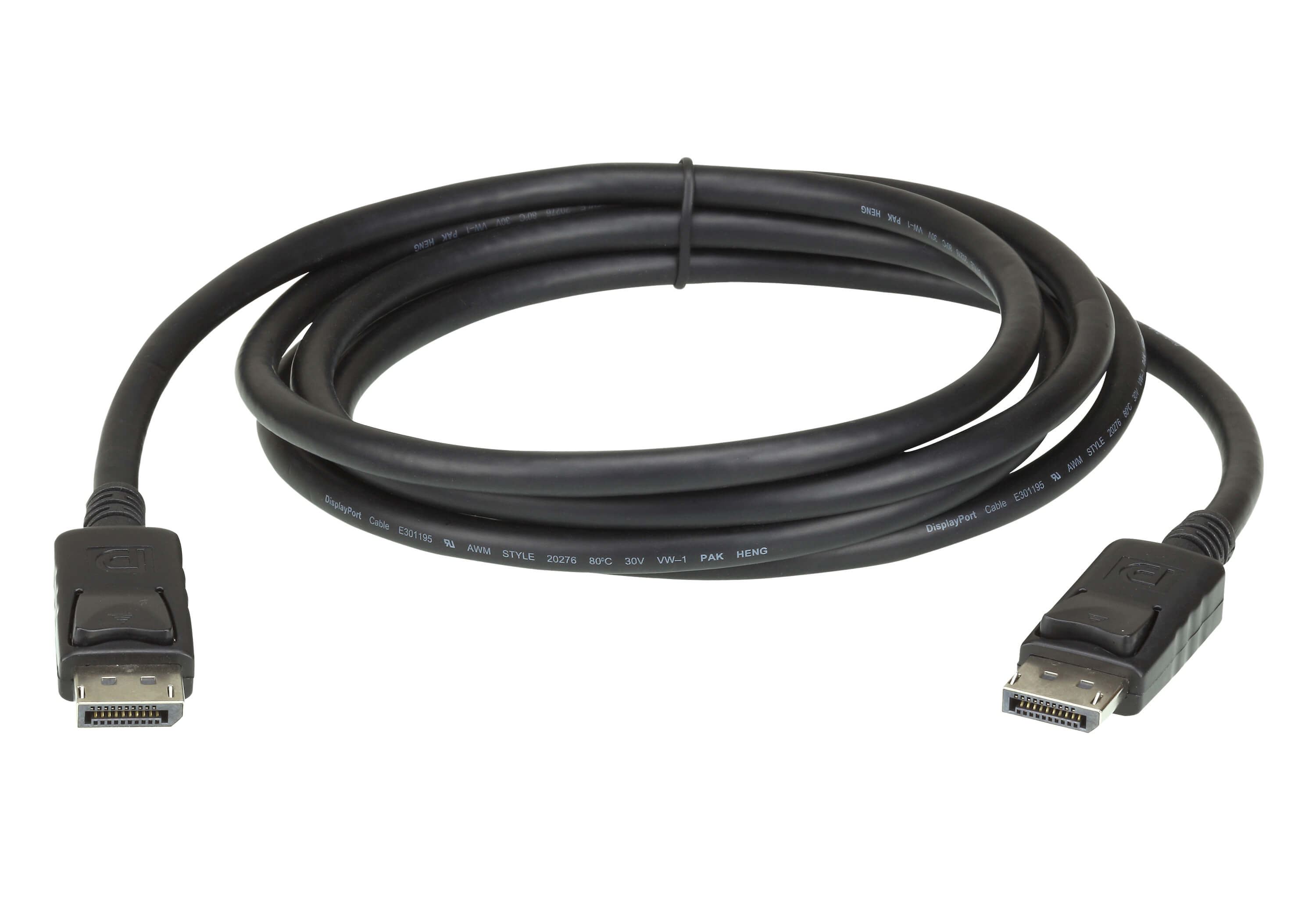 Aten Aten 2m DisplayPort Cable, supports up to 3840 x 2160 @ 60Hz, 28 AWG copper wire construction for high-definition media 