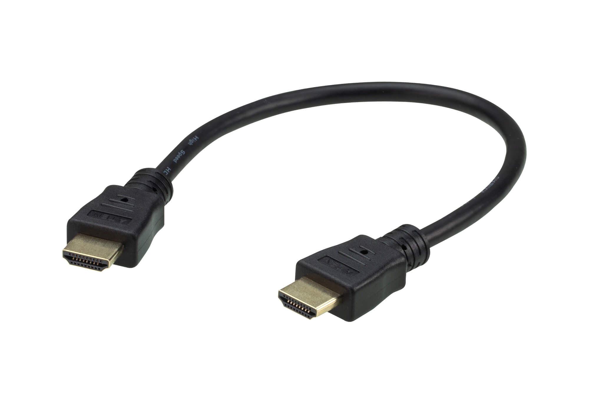 Aten Aten 0.3m 4K HDMI High Speed Ethernet cable, supports up to 4096 x 2160 @ 60Hz, High quality tinned copper wire with Gol