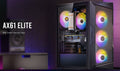 Antec Antec AX61 Elite ATX, 4x ARGB 120mm Fans included, Up to 8x 120mm. 360mm Radiator Front  240mm Top, 32CM GPU  16CM CPU,