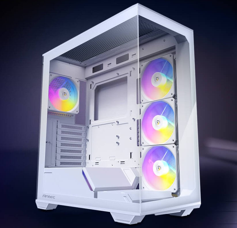Antec Antec C3 ARGB White ATX, 270 Degrees View, 4x ARGB PWM Fans control, USB-C, 36CM top, 24cm Front. Cable Management, GPU