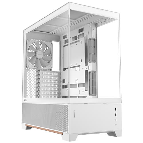 Antec C6 WOOD - White, Mid Tower, ATX/Micro-ATX/ITX, Tempered Glass, USB-C 10Gbps, 3 PWM Fans, 360mm Radiator, 450mm GPU, 2Yr Wty