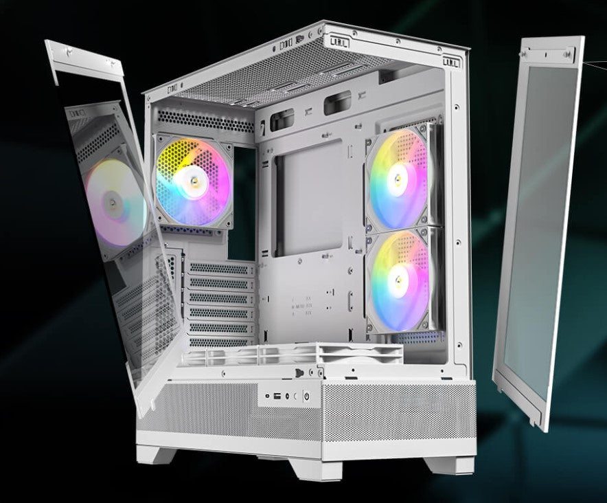 Antec Antec CX700 ARGB White, ATX, USB Type-C 3.2 Gen 2, Tool Free Panels, Vertical Cooling, 3x 120mm PWM ARGB Fans, Heat dis