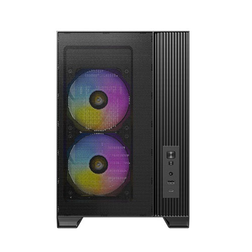 Antec Antec Flux M Micro ATX/ITX, TG side, 5 slots, 2x3.5”,2x2.5”, 6x120mm fans incl ARGB, 360mm rad, GPU≤405mm, CPU≤175mm, U