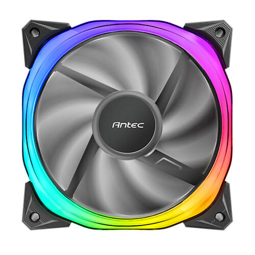 Antec Antec Fusion 120mm ARGB PWM HB Fan, Airflow 57.93 CFM, Air Pressure 2.11, Noise Level 31.21. Woven Cable, PMW Daisy Cha