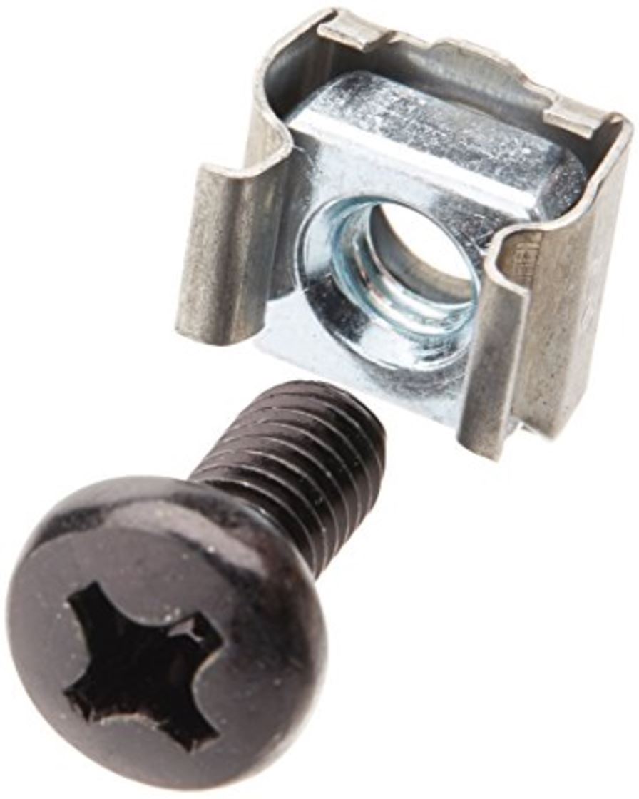 Astrotek Astrotek M6 Cage Nuts  Screws (Pack of 10) Silver Color Oxide Finish Phillips Drive Length Fully Threaded