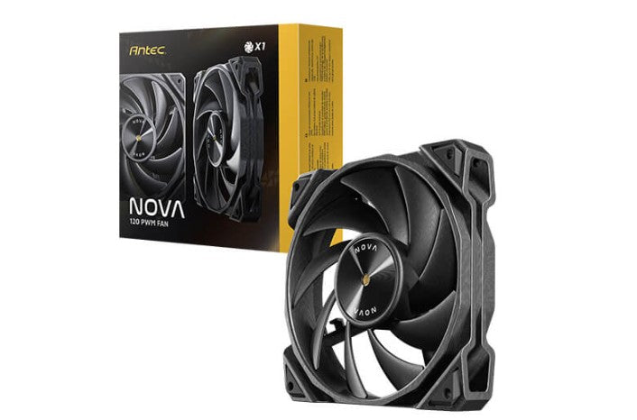Antec Antec Nova Black 120 PWM 3-Phase Speed Controller. Low Power, High Heat Dissipation, Low Noise Ultimate Fan - 1x Fan wi