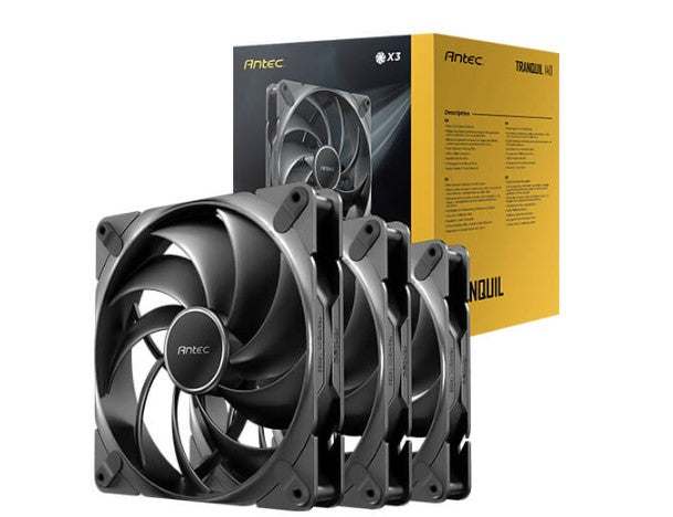 Antec Antec Tranquil140, PWM, 2000RPM, 59.23CFM, 2.46mmH₂O, 4 Pin PWM Connector, 140mm x 25mm Performance  case Fan, Tranquil