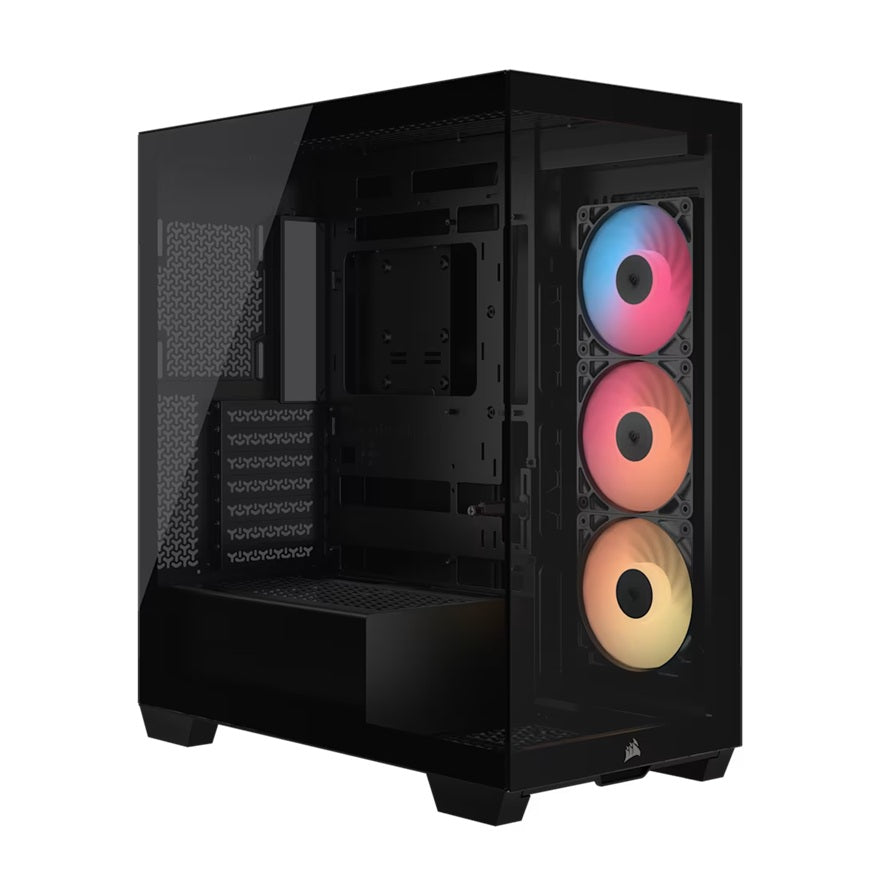 Corsair Corsair 3500X RS-R ARGB Mid-Tower PC Case - Black, ARGB, ATX/E-ATX, Tempered Glass, 425mm GPU, 170mm CPU, 360mm radia
