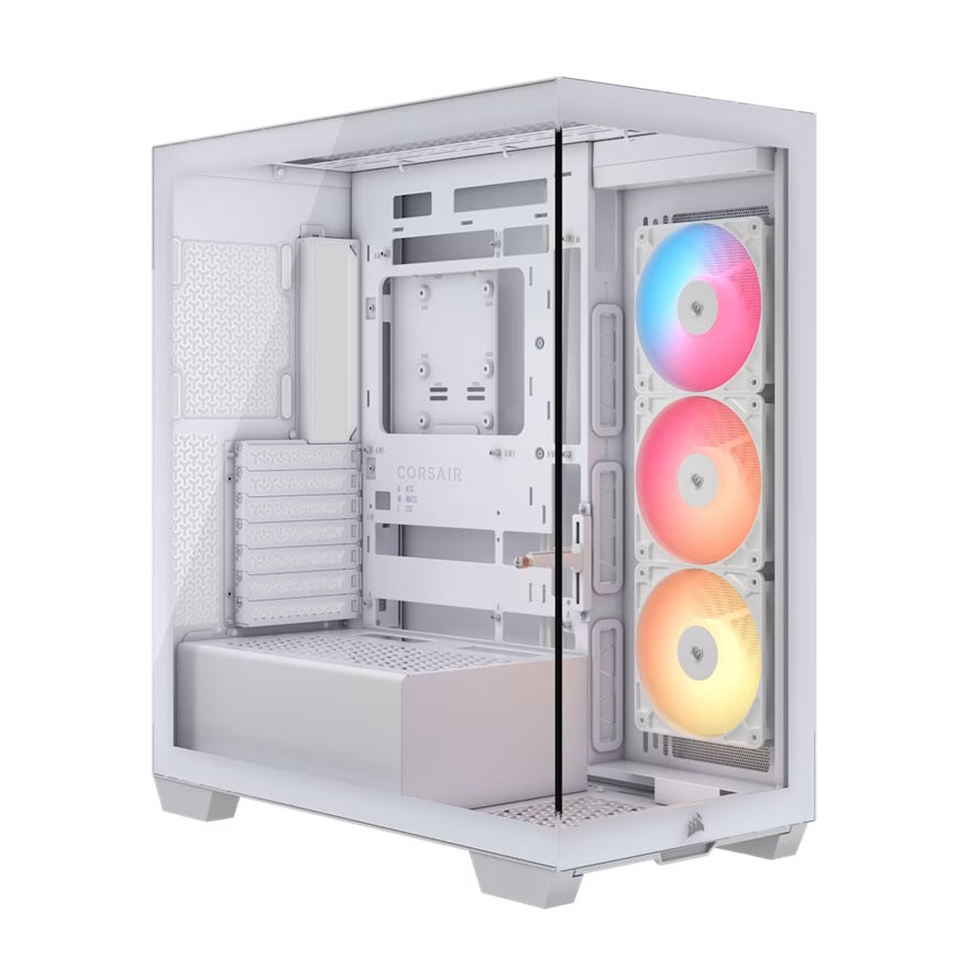 Corsair Corsair 3500X RS-R ARGB Mid-Tower PC Case - White, ARGB, ATX/E-ATX, Tempered Glass, 425mm GPU, 170mm CPU, 360mm radia
