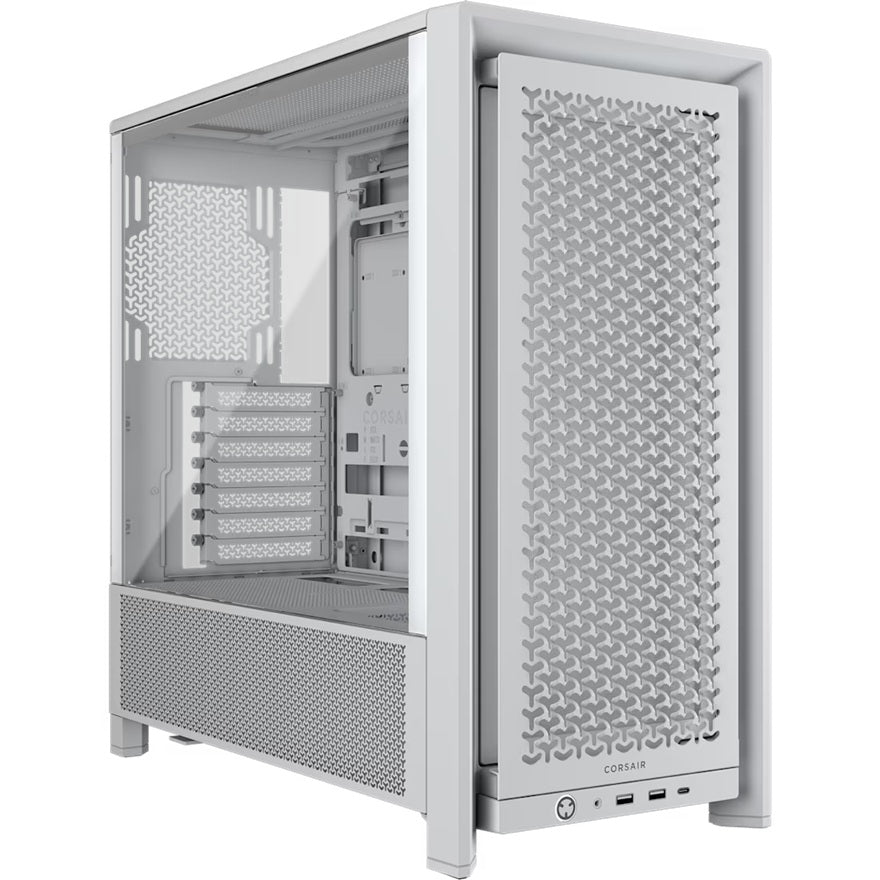 Corsair Corsair FRAME 4000D Modular Mid-Tower PC Case - White, ATX, 430mm GPU, 170mm CPU cooler, 360mm rad, 1x HD Audio, 1x U