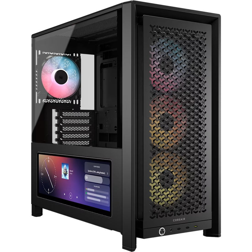 Corsair Corsair FRAME 4000D LCD RS ARGB Premium Mid-Tower PC Case - Black, ATX/E-ATX, TG panel, LCD, 430mm GPU, 170mm CPU clr