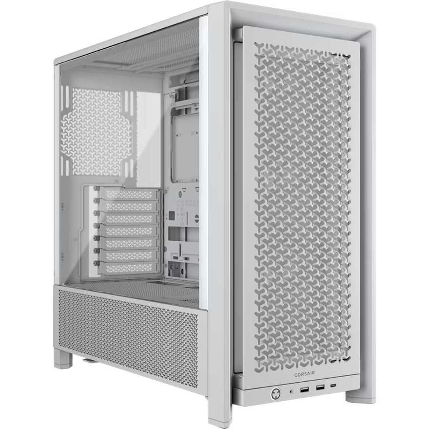 Corsair Corsair FRAME 4000D RS Modular Mid-Tower PC Case - White, ATX, 430mm GPU, 170mm CPU cooler, 360mm rad, 1x USB-C 3.2 G