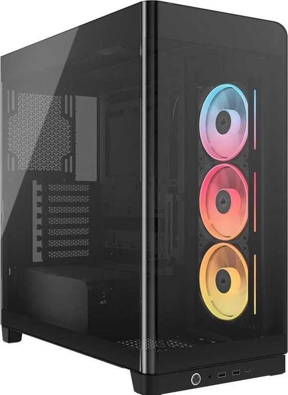 Corsair Corsair FRAME 4500X LX-R RGB LINK Panoramic Glass Mid-Tower PC Case Black: up to 460mm GPU, 360mm radiators, rich I/O