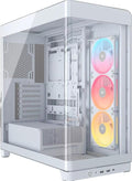Corsair Corsair FRAME 4500X LX-R RGB LINK Panoramic Glass Mid-Tower PC Case White: up to 460mm GPU, 360mm radiators, rich I/O