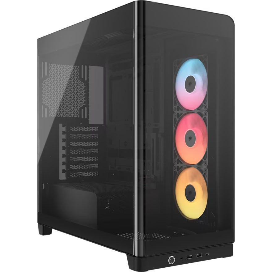 Corsair Corsair FRAME 4500X RS-R ARGB Panoramic Glass Mid-Tower PC Case - Black, 478x499x246mm, E-ATX, 460mm GPU, 185mm CPU, 
