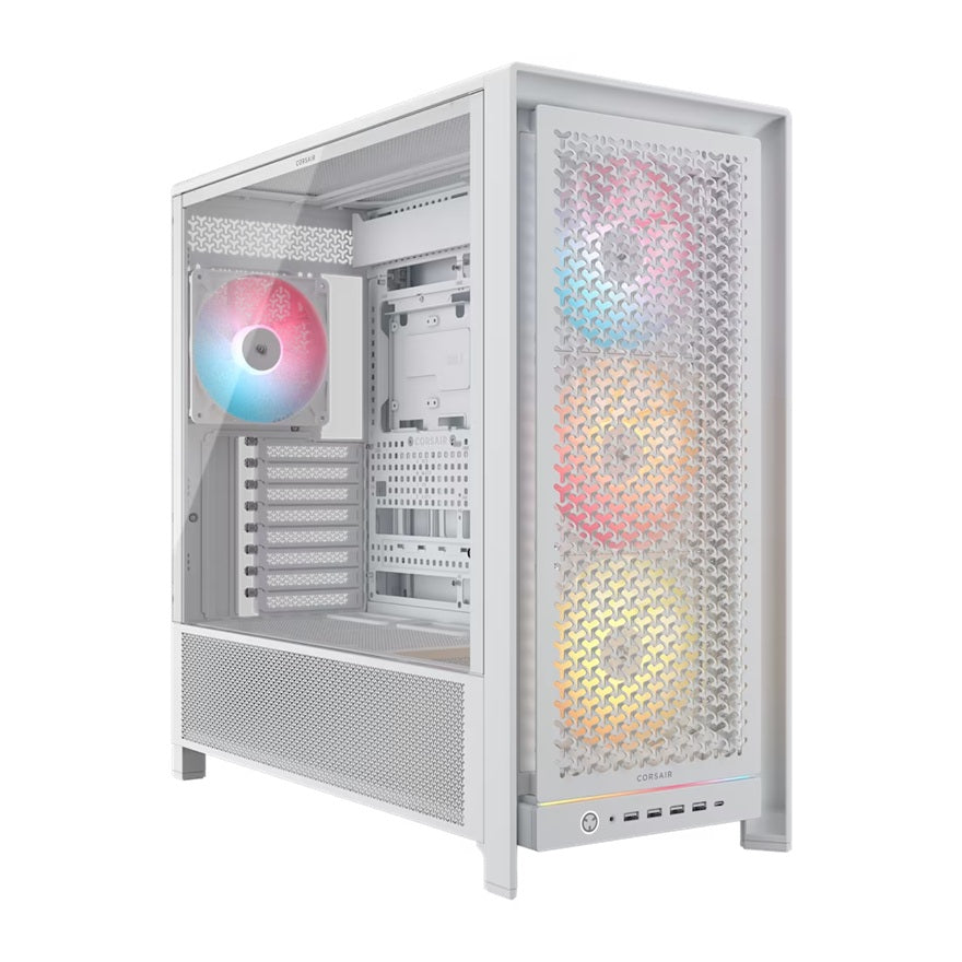 Corsair Corsair FRAME 5000D RS ARGB High-Airflow Mid-Tower PC Case - White, ATX, 450mm GPU, 175mm CPU cooler, 360mm rad, 4x R
