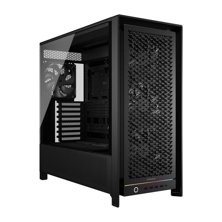Corsair Corsair FRAME 5000D RS HIGH-AIRFLOW MID-TOWER PC CASE - BLACK, ATX, 450mm GPU, 175mm CPU cooler, 360mm rad, 4x RS140,