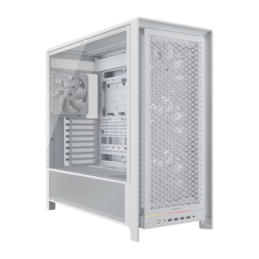Corsair Corsair FRAME 5000D RS HIGH-AIRFLOW MID-TOWER PC CASE - WHITE, ATX, 450mm GPU, 175mm CPU cooler, 360mm rad, 4x RS140,