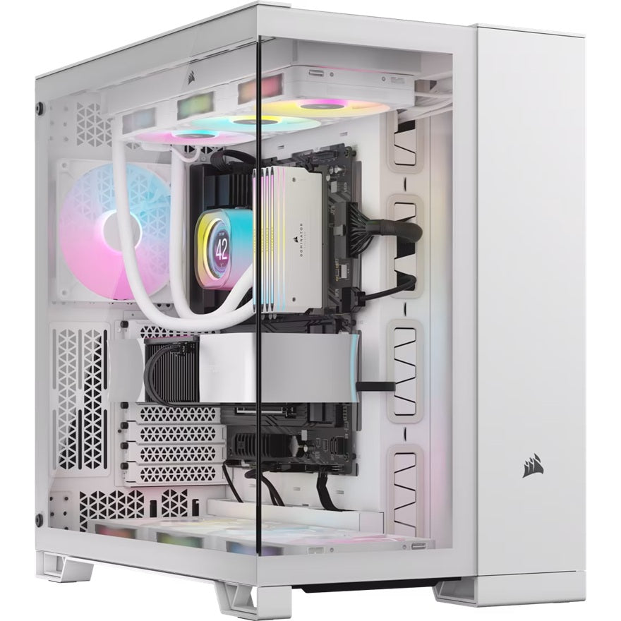 Corsair Corsair 6500X Tempered Glass ATX Mid-Tower, Dual Chamber, Cable Management, White Case(LS)