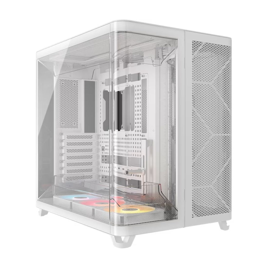 Corsair Corsair AIR 5400 RS-R ARGB Mid-Tower ATX Case - White, Triple-Chamber, 360mm Rad Support, Glass Panels, USB-C, ATX/E-