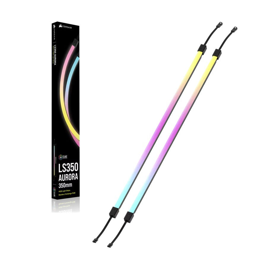 Corsair Corsair LS350 Aurora RGB Light Strips - 350mm – 350×10×10mm, black, magnetic mount, addressable LEDs, iCUE compatible