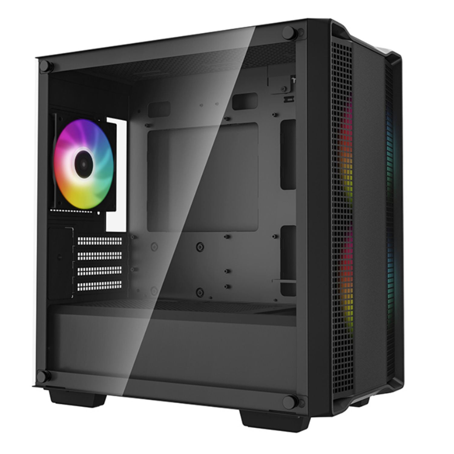 DEEPCOOL DeepCool CC360 ARGB Micro-ATX Case 3x120mm Pre-Installed ARGB Fans ,Tempered Glass Panel, Front USB3.0×1、USB2.0×1、Au