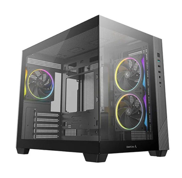 DEEPCOOL DeepCool CG330 3F M-ATX, Support BTF back-plug motherboard, USB3.0 x1,USB2.0 x2,Audio x1,Pre-installed with 3 PWM AR