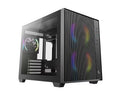 DeepCool CG330 MESH 3F High Airflow Dual Chamber Micro ATX Case, 3 Pre-Installed Fans,  USB3.0 x1,USB2.0 x1,Type-C x1,Audio x1