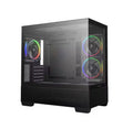 DeepCool CG380 3F Panoramic Dual Tempered Glass Micro ATX Case, 3 Pre-installed PWM ARGB Fans 1×USB-C Gen2, 2×USB 3.0, Audio/Mic