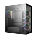 DEEPCOOL DeepCool CG580 4F v2 Panoramic ATX Mid-Tower Case, 4 x Pre Installed Fans Single Chamber, Support Up to 2x 360mm Rad