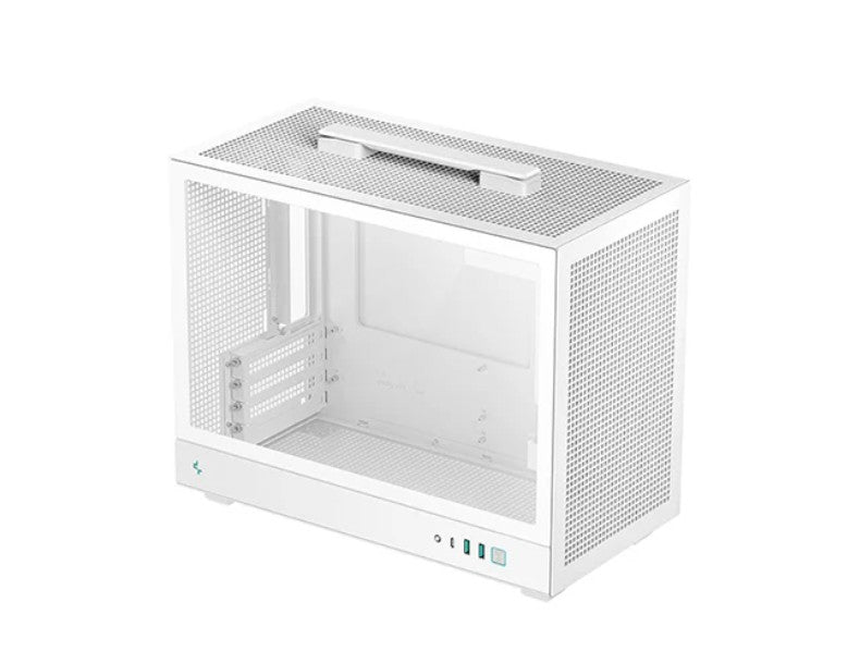 DEEPCOOL DeepCool CH160 PLUS WH Portable Micro-ATX Compact Case, USB3.0×2, Gen2 Type-C x1, Audio/Mic×1