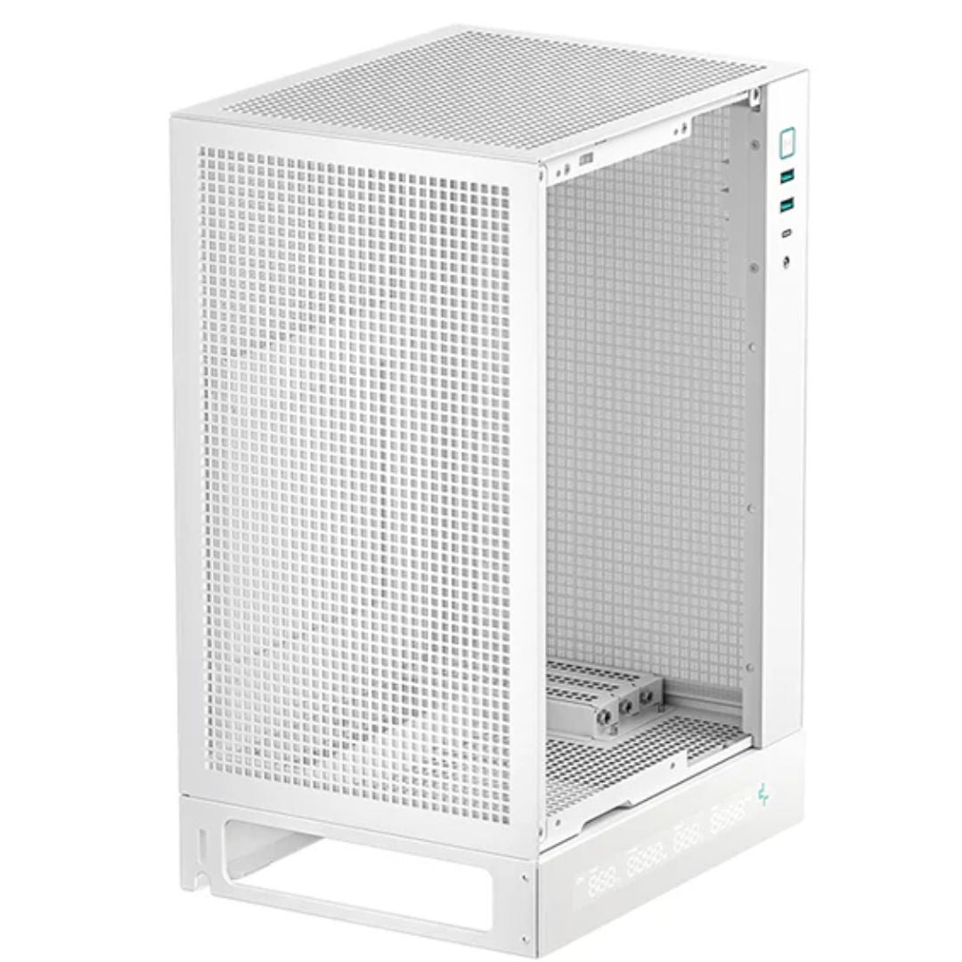 DEEPCOOL DeepCool CH170 DIGITAL WHT ITX Case, Digital Status Display, Extremely portable size, Abundant Airflow Ventilation, 