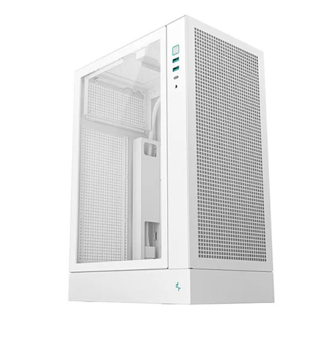 DEEPCOOL DeepCool CH170 PLUS WH Vertical Micro-ATX Compact Case, USB3.0×2, Gen2 Type-C x1, Audio/Mic×1