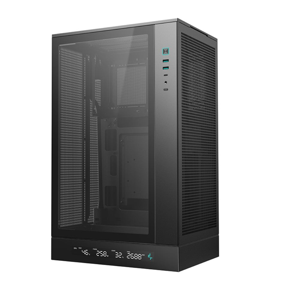 DEEPCOOL DeepCool CH270 DIGITAL M-ATX Case, Full sized Air Cooler Support,360mm AIO support, USB3.0/Type-C/Hybrid audio ports
