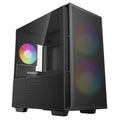 DEEPCOOL DeepCool CH360 Black Micro ATX Case, Tempered Glass Window, 1x USB 3.0, 1x USB-C, HD Audio, 2x 140mm ARGB and 1x 120