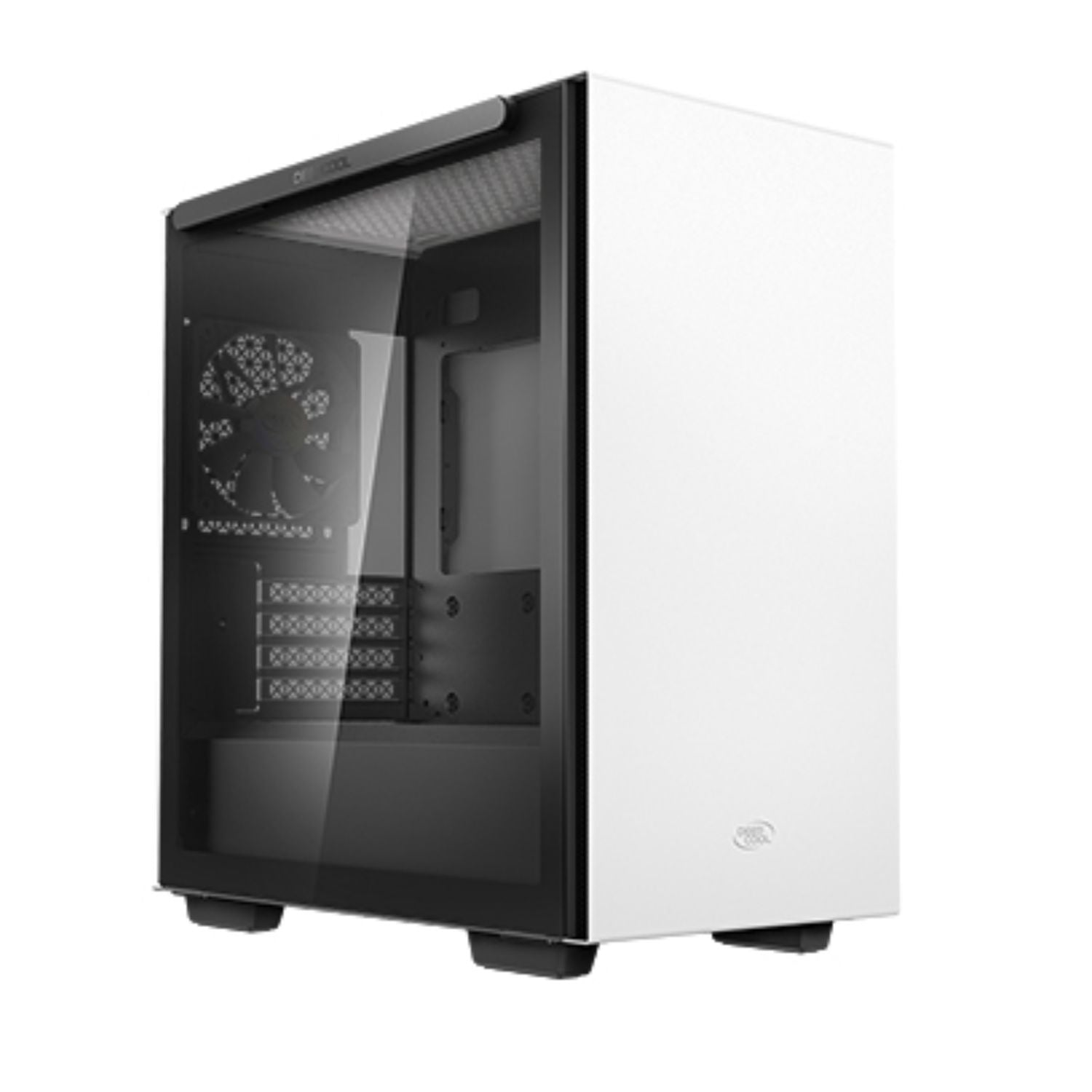 DEEPCOOL DeepCool MACUBE 110 White Minimalistic Micro-ATX Case, Magnetic Tempered Glass Panel, Removable Drive Cage, Adjustab
