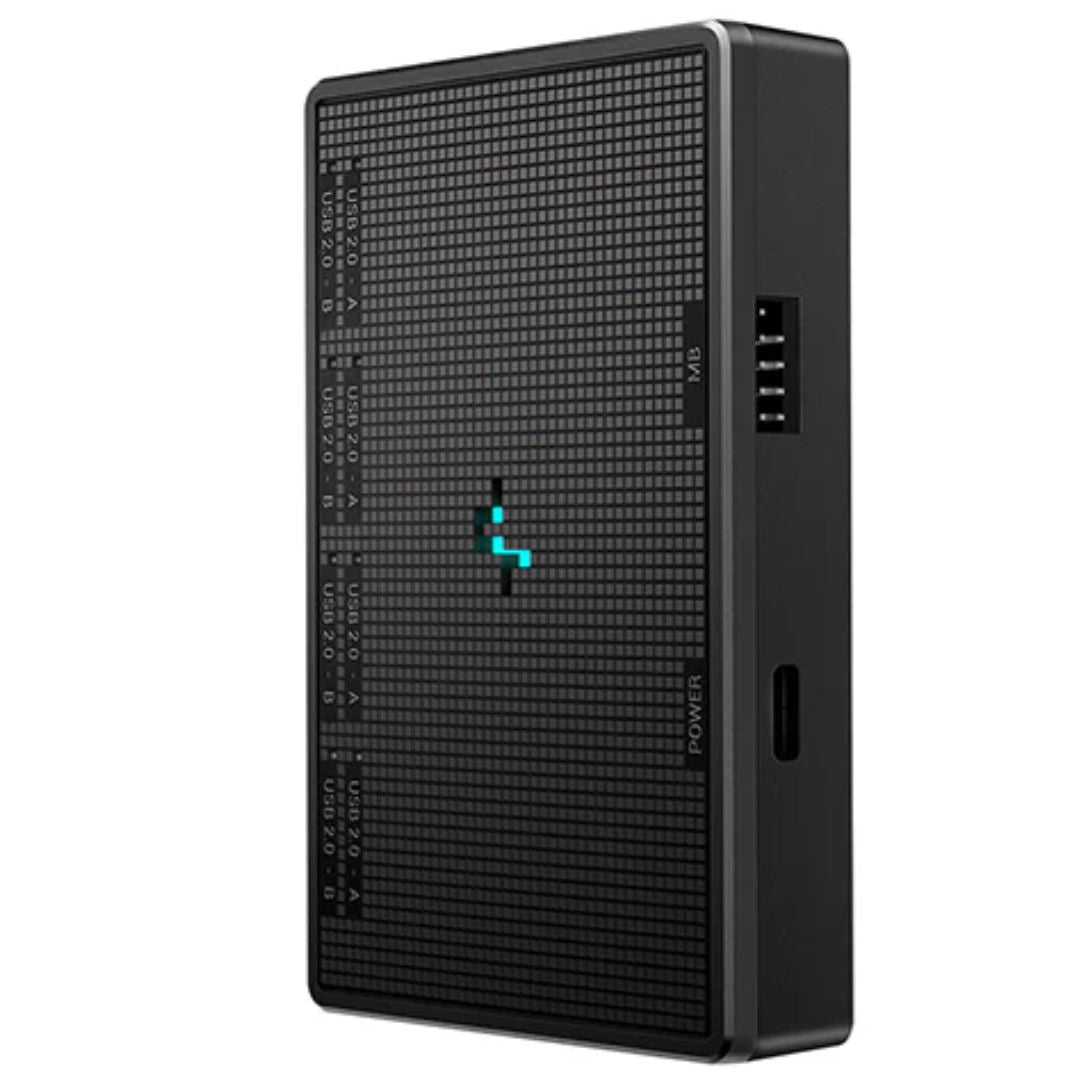 DEEPCOOL DeepCool UH-04 9-Pin USB 2.0 Hub, Magnet  Screw Fixation, USB2.0-9PIN×1,USB Type-C×1,USB2.0-9PIN×4