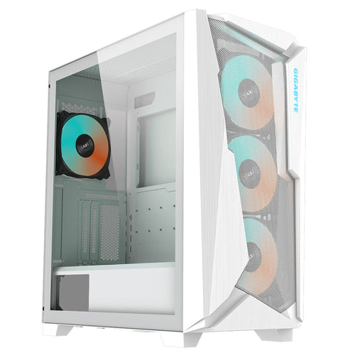 Gigabyte (LS) Gigabyte C301 RGB Tempered Glass E-ATX White Mid Tower Gaming Chassis  2x3.5" 2x2.5" 2xUSB3.0 Detachable Dust F