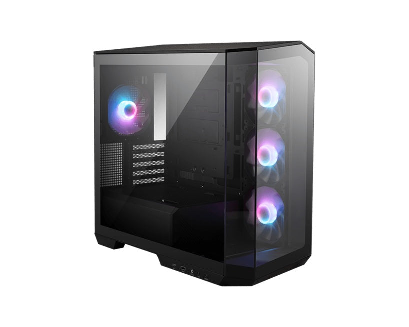 MSI MAG PANO M100R PZ BLACK Micro ATX Case, 1x USB 3.2, 2x USB 2.0, 1x Audio, 1x Mic, 4x PCI-E, 2x 2.5", 2x 3.5", Micro ATX / Mini ITX(LS)