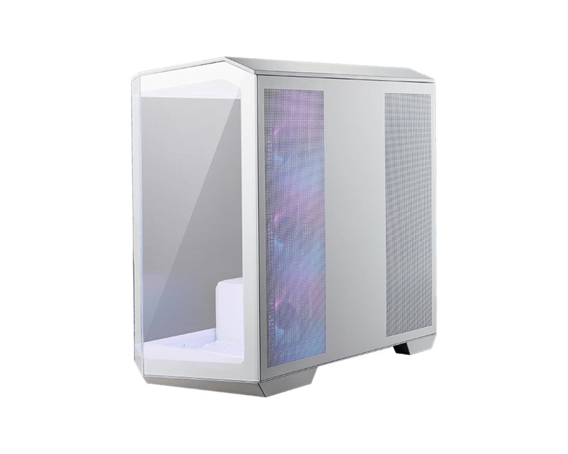 MSI MAG PANO M100R PZ WHITE Micro ATX Case, 1x USB 3.2, 2x USB 2.0, 1x Audio, 1x Mic, 4x PCI-E, 2x 2.5", 2x 3.5", Micro ATX / Mini ITX(LS)