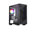 MSI PRO FORGE M050A Mini-Tower, mATX/ITX, GPU 300mm, CPU 160mm, PSU 170mm, 4 slots, 4×RGB fans, 2×2.5", 2×3.5", 120/240mm top rad, 388×200×423mm