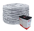 8ware 8ware CAT6 UTP Cable 305m Roll - Grey White Full 0.55mm Copper UTP stranded Ethernet LAN Network 24AWG 0.55cu 2x4p pvc 
