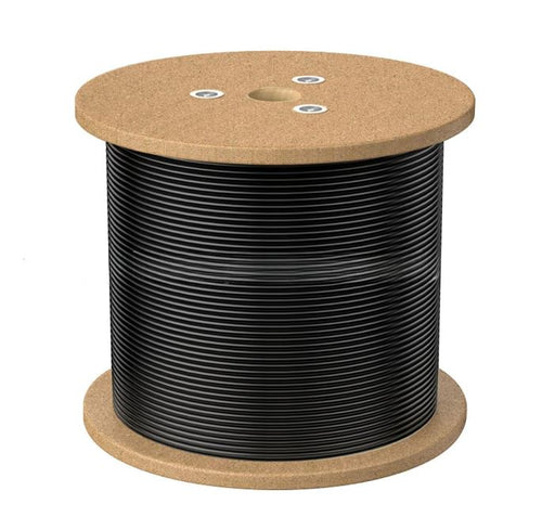 8ware 8Ware 350m CAT6A UTP LAN Network Cable Roll 24AWG PVE HDPE 7.4mm UV Stabilised Jacket Wooden Reel Outdoor Black