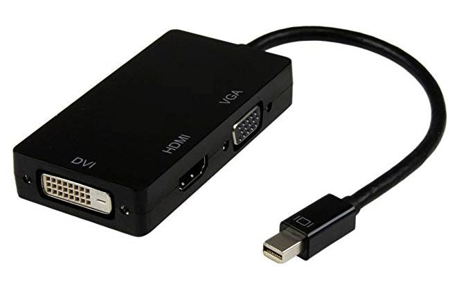 8ware 8ware 3 in1 Thunderbolt Mini DP DisplayPort to HDMI DVI VGA Hub Adapter Converter Cable for MacBook Air Mac Mini Micros