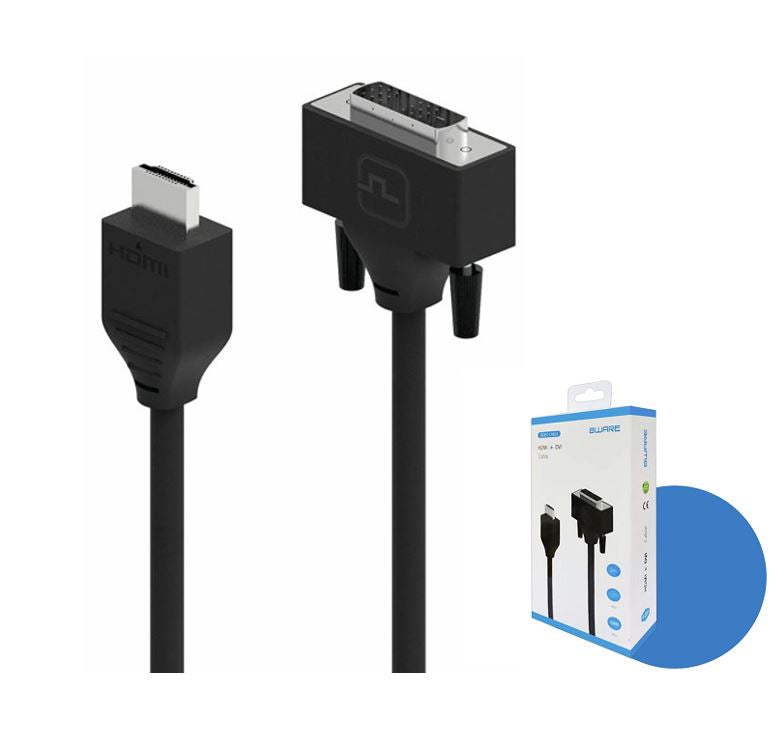 8ware 8ware Pro Series 2M HDMI to DVI cable Male to Male Nickel plated high performance 30AWG OD6.0 Copper PVC TPE (Retail pa