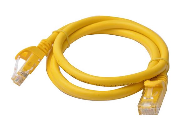 8Ware CAT6 Cable 1m - Yellow Premium RJ45 Ethernet Network LAN UTP Patch Cord 26AWG CU Jacket
