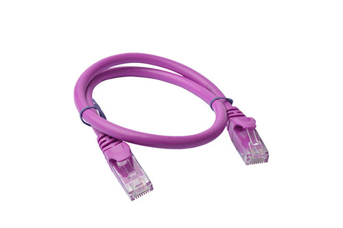 8ware 8Ware CAT6A Cable 0.25m (25cm) - Purple Color RJ45 Ethernet Network LAN UTP Patch Cord Snagless